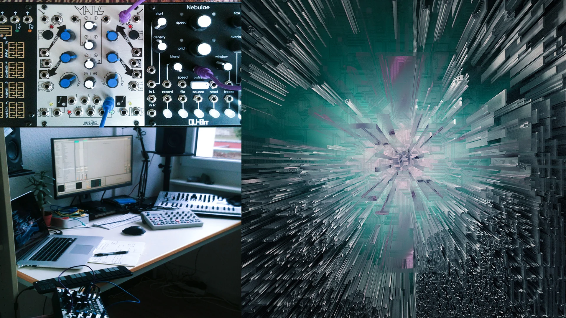 process (left), concept blender render (right)
