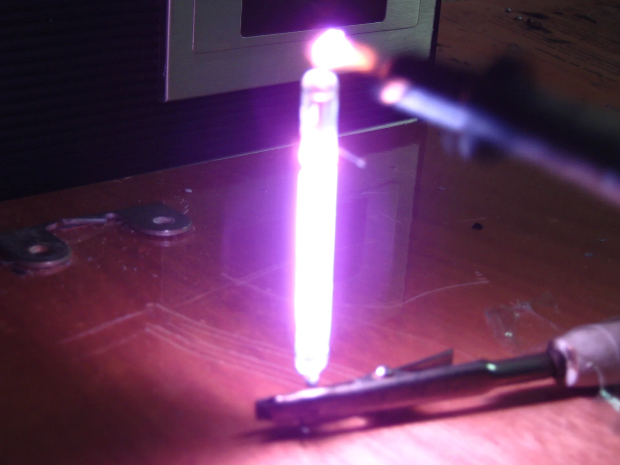 plasma in vacuum tube, 2009